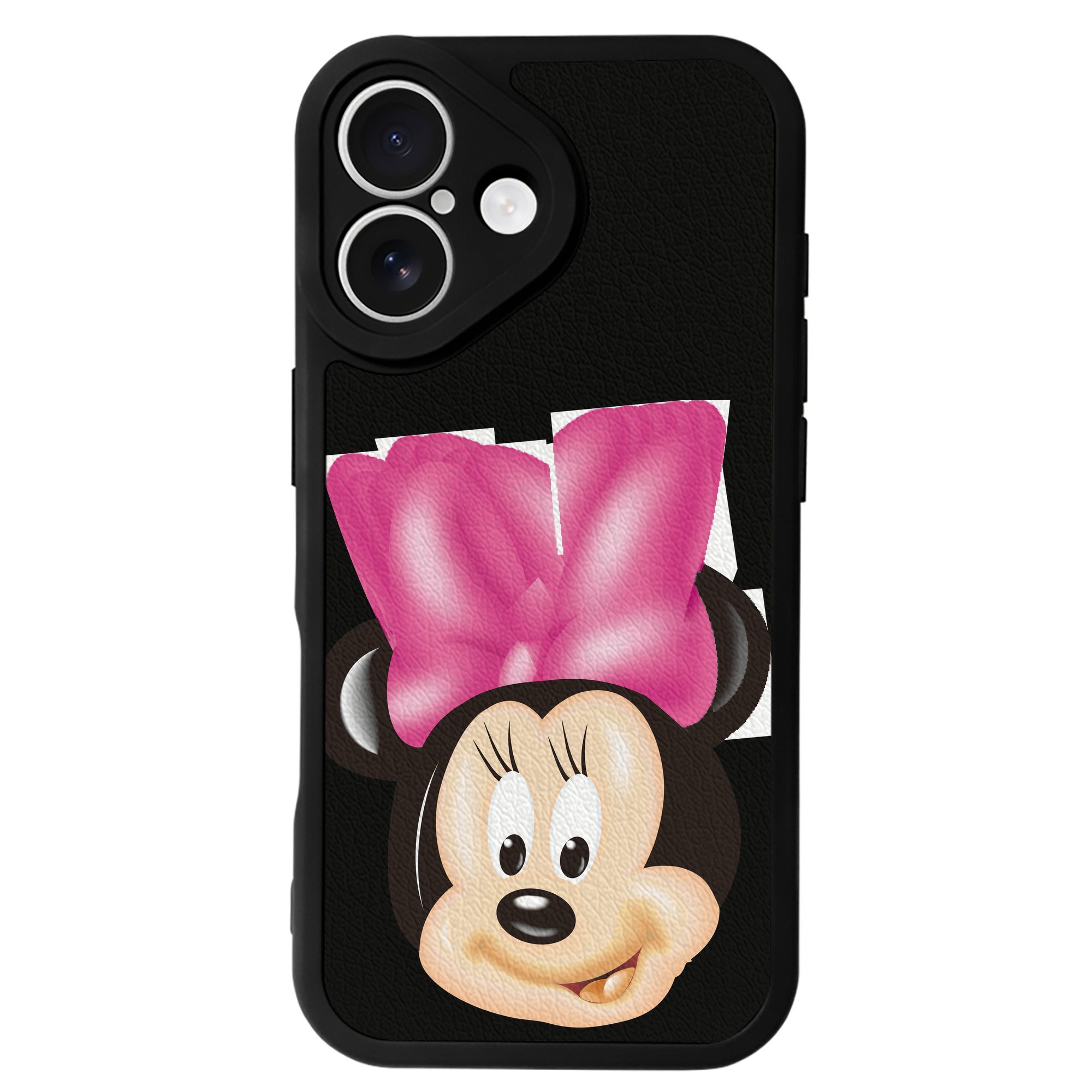 （画像用） ミッキーマウス Mickey Mouse 【iPhone 16シリーズ対応】シリコンスマホケース（レザー調） 材質：シリコン